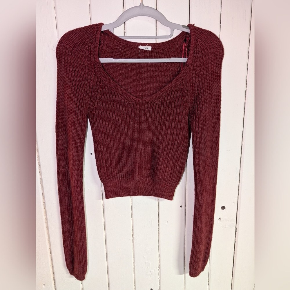 🍷 Garage Merlot Knit Top/Sweater